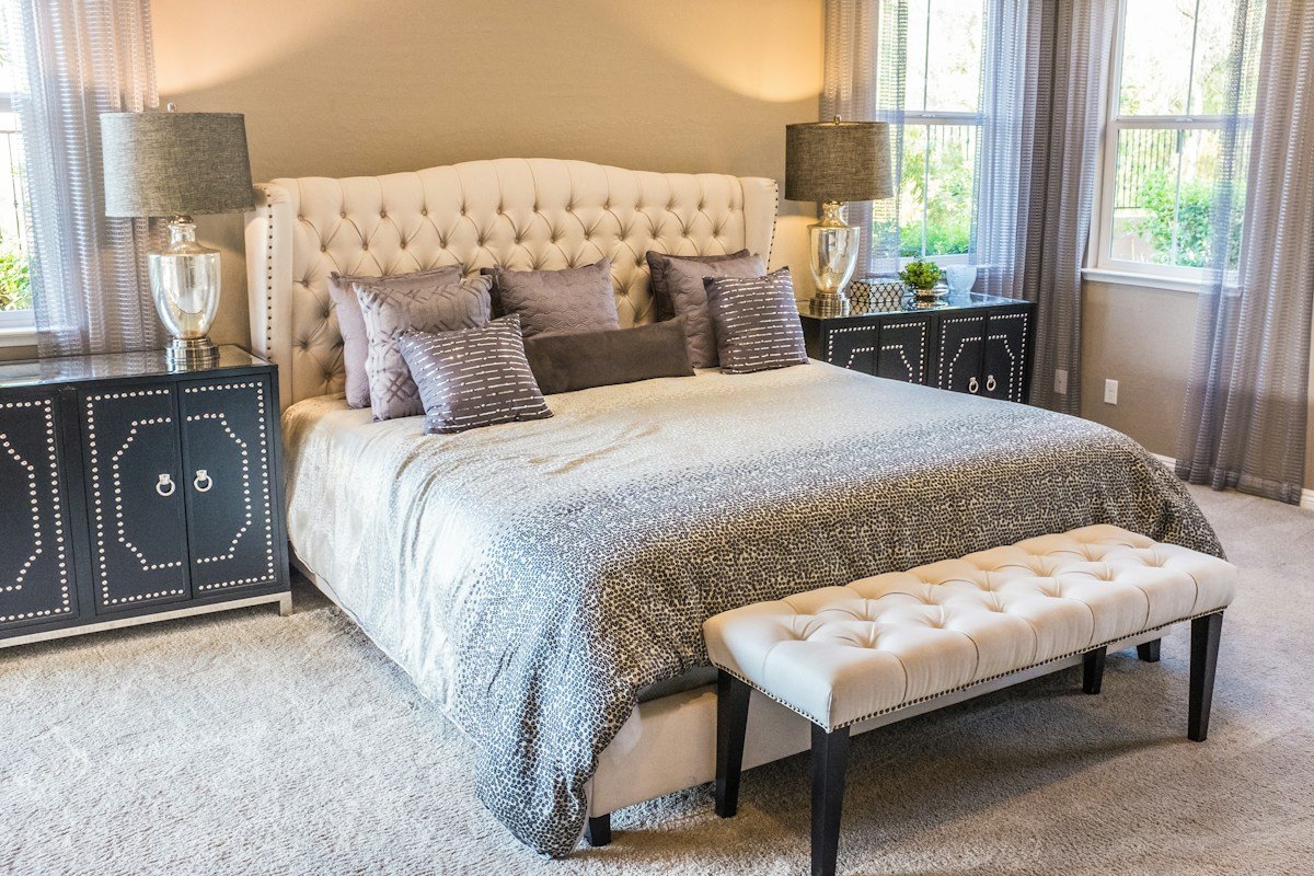 Peaceful bedroom ready for a fresh beginning